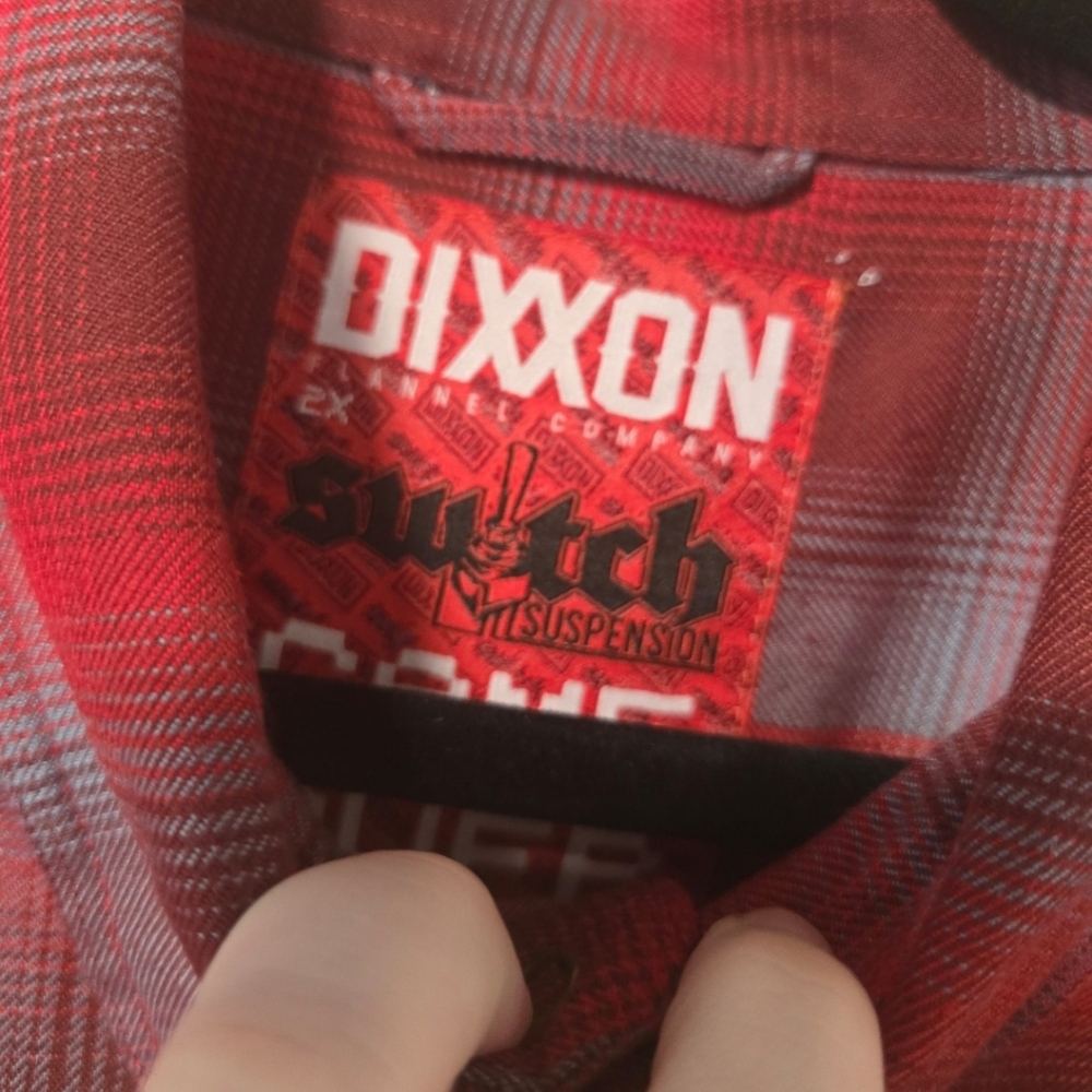 NWOT Men's Dixxon The Game Over Switch Suspension Button Plaid Flannel Size 2X - Picture 5 of 6